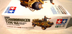 1/35 Tamiya German WWII Schwimmwagen Type166 Wide Wheel Ver w/2 Figures # 35393