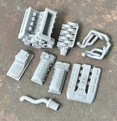 Resin “Lincoln 5.0” Modern Engine for scale model cars, 1/24 1/25
