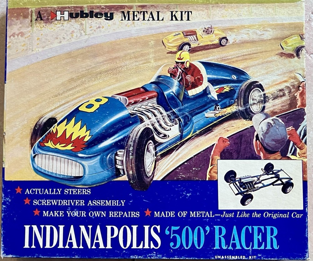 1959 Hubley Indianapolis 500 Racer Die-cast Metal Model Kit Itemized Complete