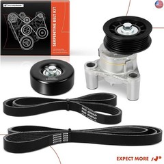 A-Premium Engine Serpentine Belt Drive Kit Compatible with Chevrolet Silverado