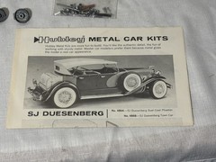 Hubley 1930 Packard Sport Phaeton Metal Model Kit in Clean Box 1/22 Scale