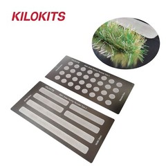 KILOKITS 2PCS Static Grass Planting Template Tool Railway Scenery 1/35 1/72 1/87