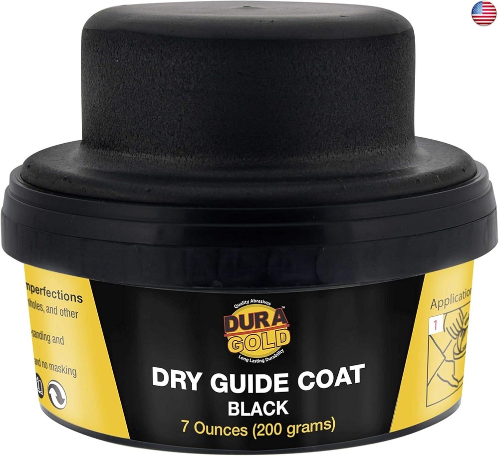 Dura-Gold Premium Black Dry Guide Coat Kit, 7 Ounces (200 Grams) – Powder that