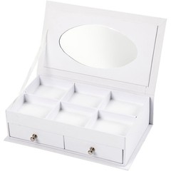 Create Crafts 50440 kartonnen sieradendoosje, 18 x 10,5 x 5 cm, wit, 10 stuks