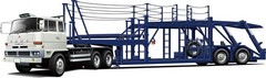 Fujimi 24TR1 Mitsubishi Fuso FV HighCab Tractor&Transporter 24TR-1 Gray Modelkit