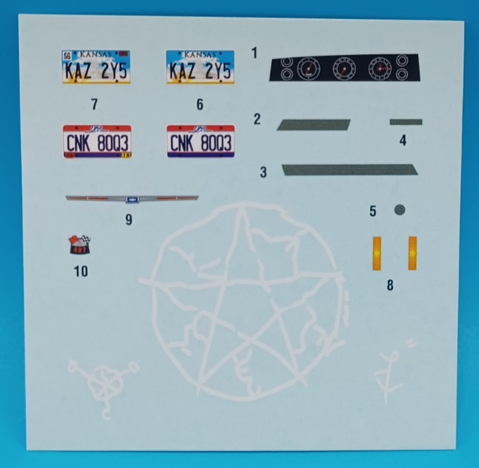 AMT | No. 1124 | 1:25 Supernatural – Join The Hunt 1967 Chevy Impala Spor Decals