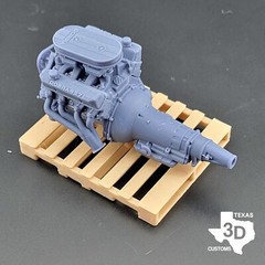 Ford 427 Cobra Dual Carb model engine resin 3D printed 1:24-1:8 scale