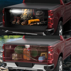 Soft Quad Truck Bed Tonneau Cover Compatible for 2002-2025 2026 Dodge Ram 1500 F