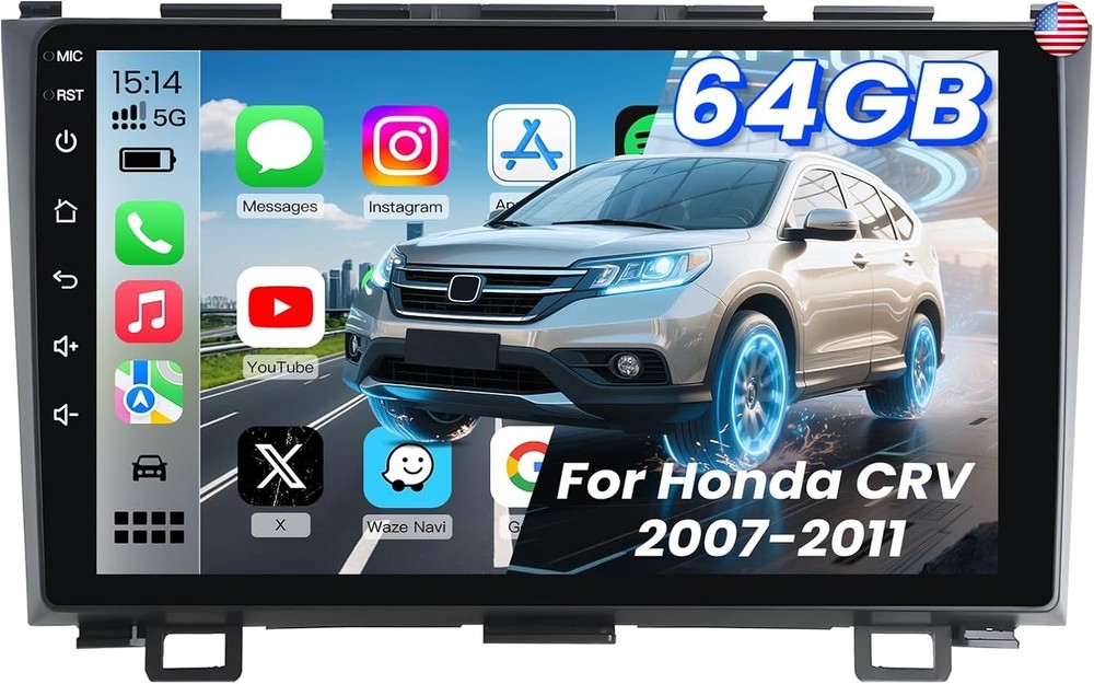 Car Radio Stereo for Honda CRV 2007-2011: 4 Core + 64G HD Touch Screen Head
