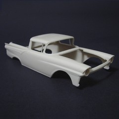 NB292 1:25 scale, Jimmy Flintstone 1957 Ford Ranchero custom 300 chrome car body
