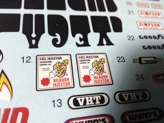 1976 Chevy Vega Funny Car 1/25 waterslide decal sheet Vegabond super sweet retro