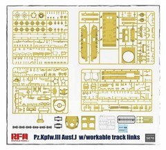RYEFIELD MODEL RFM RM-5070 1/35 Pz.Kpfw.III Ausf.J w/Workable track links