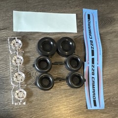 Z28 Camaro Model Kit Black Plastic Wheels & Decals Not Painted