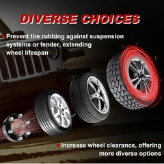 UNITHUB 1.5 Inch 6×5.5 Wheel Spacers to 6×139.7mm Hubcentric Wheel Adapters