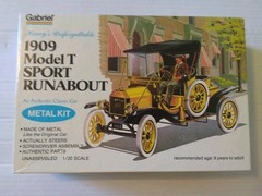 Vintage Gabriel 1909 Model T Ford Sport Runabout Diecast Kit 1/20 Model Kit NOS