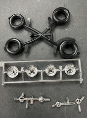 #13 TIRES & Chrome Reverse WHEELS Model Kit PARTS McM 1/25 1/24