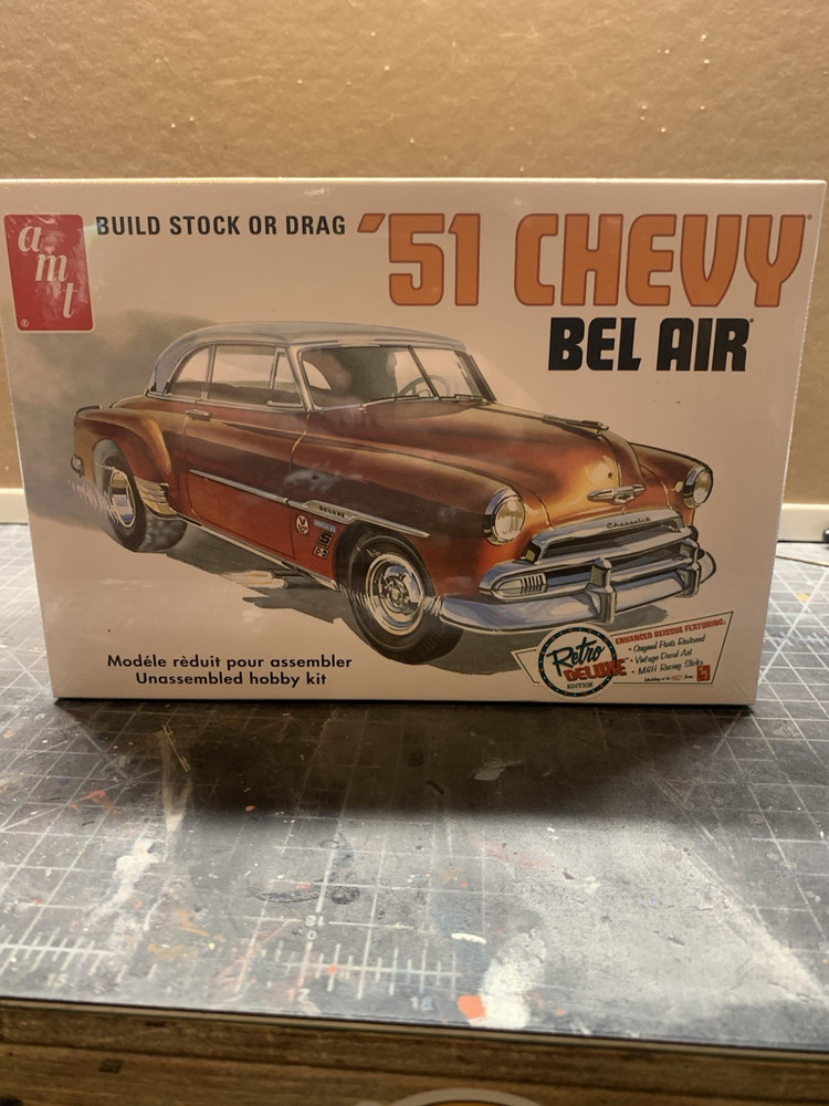 amt ’51 chevy bel air car model kit 1:25 unassembled not painted AMT862/12