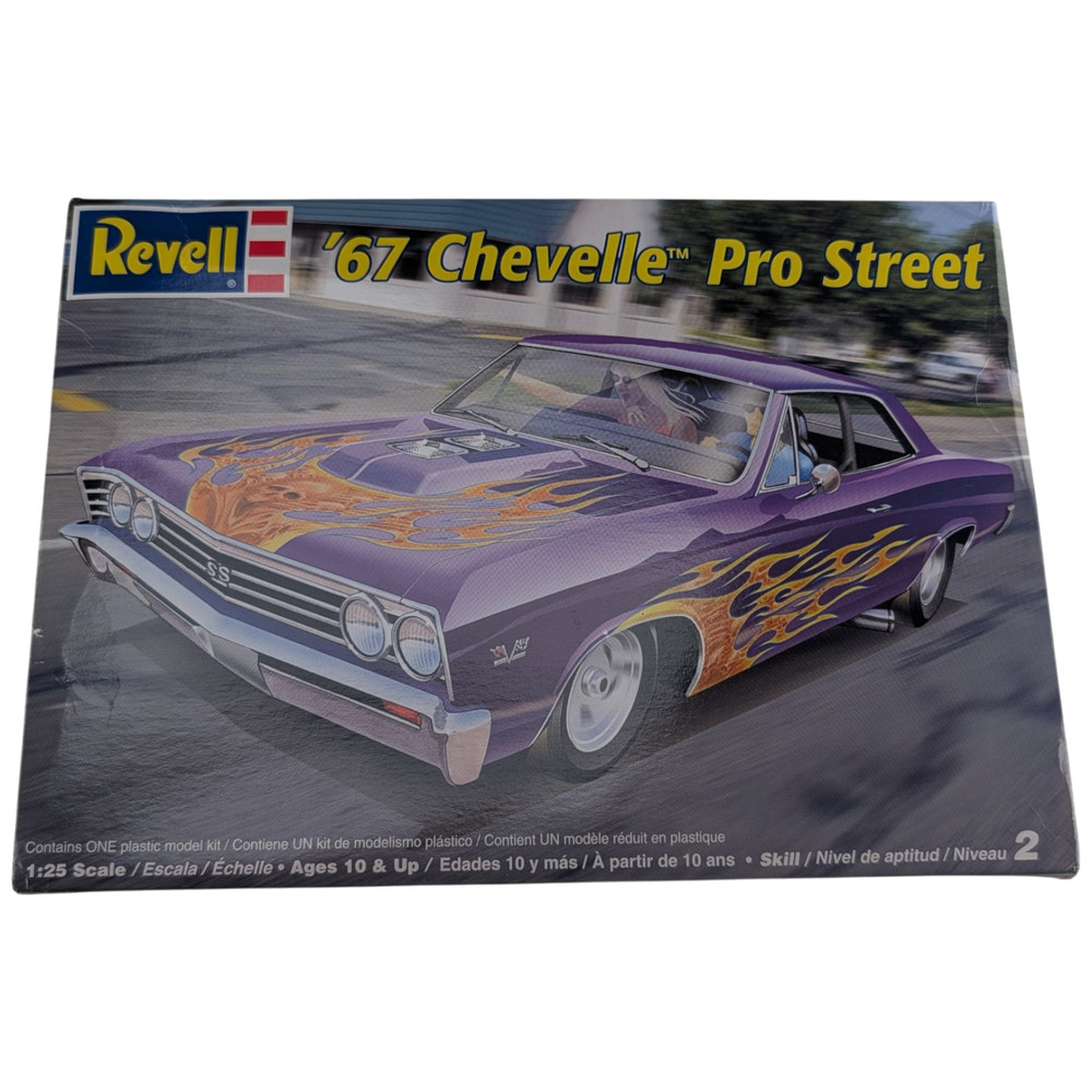 Revell 85-2870 67 Chevelle Pro Street 1:25 Model Kit Open Box Sealed Bags