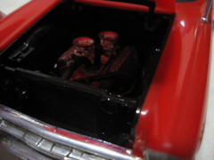 Monogram Red/Black 1957 Chevy Hardtop 1/24 Scale Built Model Kit #2225