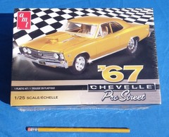 AMT ’67 Chevelle Pro Street 1:25 Scale Chevrolet Model Car Kit Expanded Decal