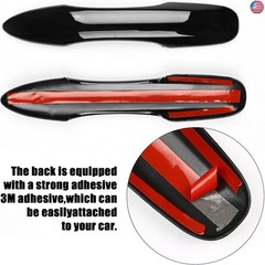 Black Side Mirror Covers and Handle Caps Replace for 2020 2021 2022 2023 2024