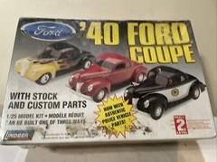 Lindberg ’40 Ford Coupe 1/25 scale plastic model kit build 1 of 3 ways (SEALED)