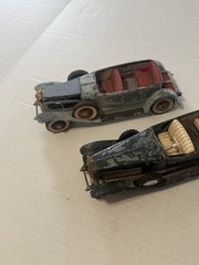 Lot of 2 vintage 1/18 scale die-cast model kits Duesenberg Hubley Bad shape