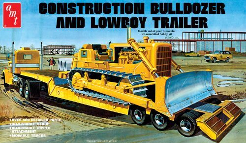 AMT Models 1218 1/25 Scale Lowboy Trailer & Bulldozer Kit