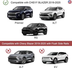 KINGGERI 220lbs Cross Bars Roof Racks Fit for Chevy Chevrolet Blazer 2019 2020