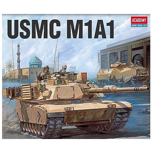 Academy M1A1 Abrams tank USMC – Plastic Model Military Vehicle Kit – 1/72 Scale