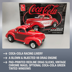 1940 Willys Coupe (Coke Race Team) 1:25 Scale Model Kit