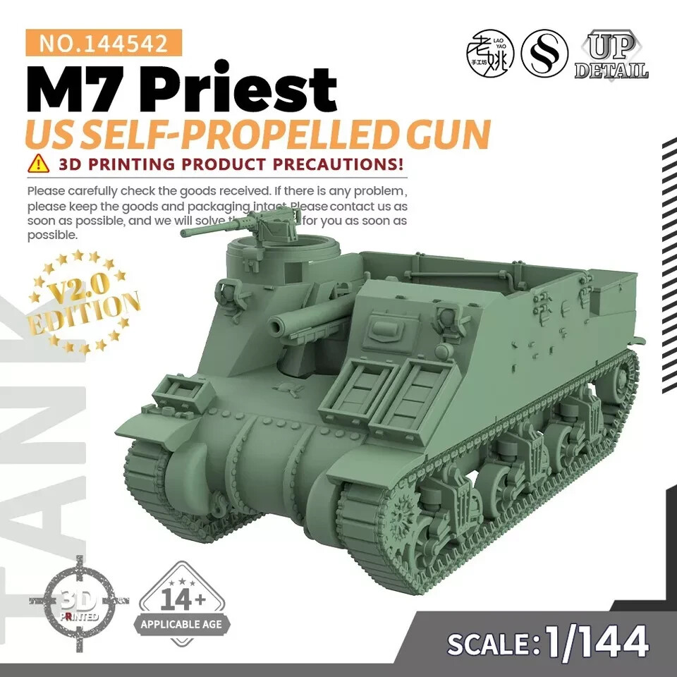 MRY-SFW SS144542 1/144 Military Model Kit US M7 Priest Self-Propelled Gun