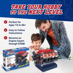 PLAYZ V8 COMBUSTION ENGINE WORKING MODEL 270 STEEM PARTS