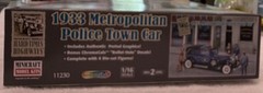 Minicraft 1933 Metropolitan Police Town Car 1:16 Plastic Unassembled Kit 11230