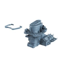 LYCG200335 1/200 Model Upgrade Parts Bismarck Battleship Chimney And Hangar
