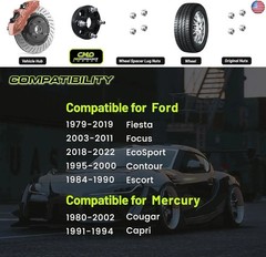 Customadeonly 4×108 Forged Hubcentric Wheel Spacers 25mm (1 Inch) Black (4pcs)