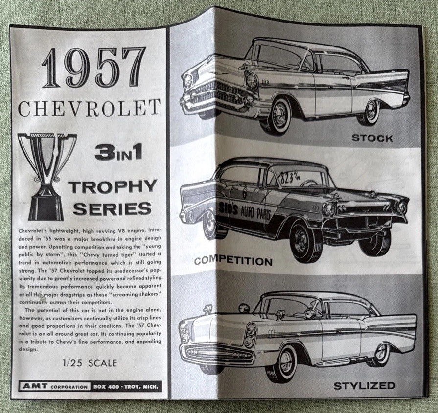AMT 1957 Chevy 2-Dr 3-in-1 Hardtop T-757-200 ~ Assembly Instructions Only