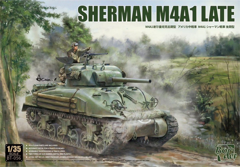 Border Model 1/35 M4A1 Sherman Late #BT-056📌USA📌New REL.📌Sealed