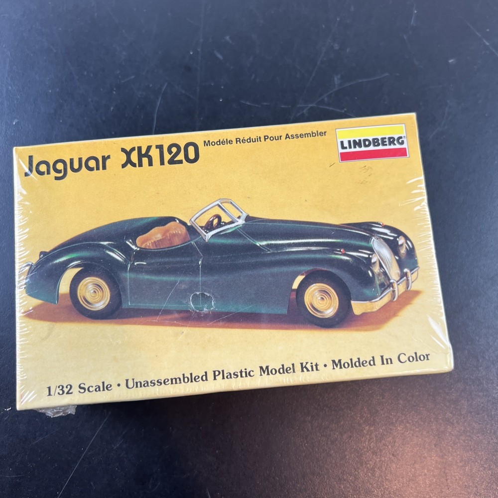 Lindberg Jaguar Xk120 Plastc Model Car Kit NIB 1/32 609 Factory Sealed
