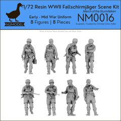 NUMODEL NM0016 | 1/72 Resin WWII Fallschirmjäger Scene Kit “Sturmfalken” | 8pc