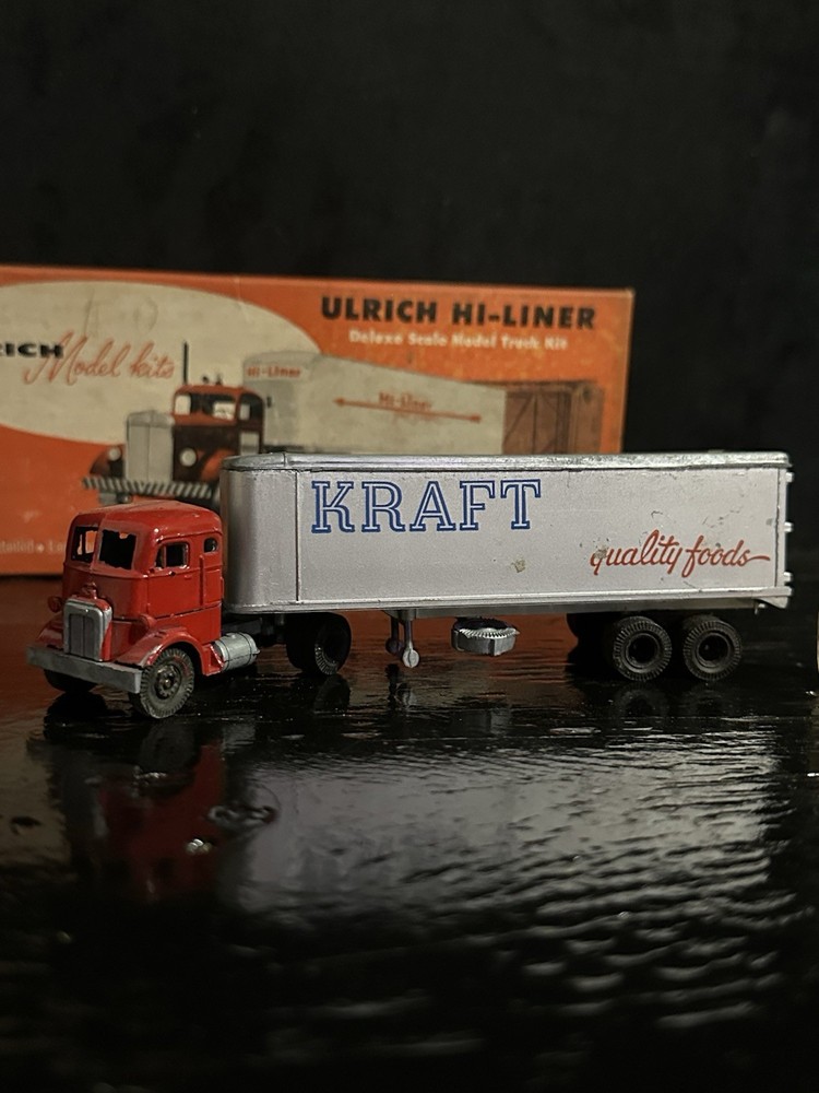 Ulrich Hi-Liner Metal Truck & Trailer Kit Unassembled Red Silver