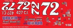 #72 Benny Parsons Bennett Chevrolet 1972-73 1/24th Scale Decals