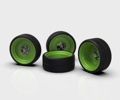1:25 3d Printed Smoothie 26” 10×14 Wheel And Rubber Tire Setup. Unpainted