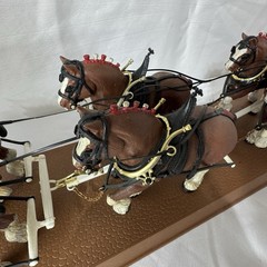 VTG AMT Budweiser Clydesdales 8 Horse & Red Wagon Hitch Kit Built Plastic 35.5”