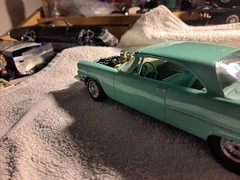 Custom Pre-Built Green Model Car w/ Exposed Engine Ready to Go Single Unit