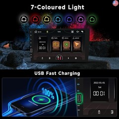 9” Car Stereo Single Din Wireless Carplay Android Auto Touch Screen, Rimoody