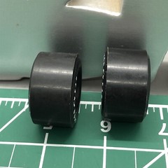 2) MPC Goodyear Pad Printed Drag SLICKS 1.250OD .660W 1:25 LBR Model Parts