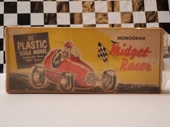 Vintage 1954 Monogram 1st Car Kit! Midget Racer P-1 Sealed Plastic Model Box