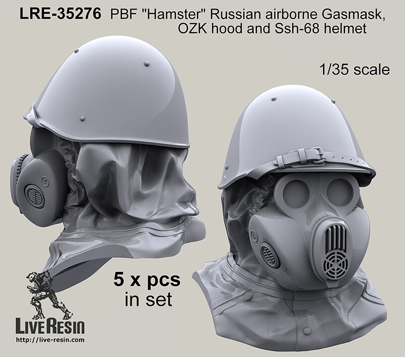 Live Resin 1/35 LRE-35276 PBF “Hamster” Russian Airborne (VDV) Gasmask (3)