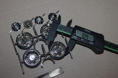 STAR DOUBLE SPOKE scale model wheels rims with TIRES brake discs metal axles